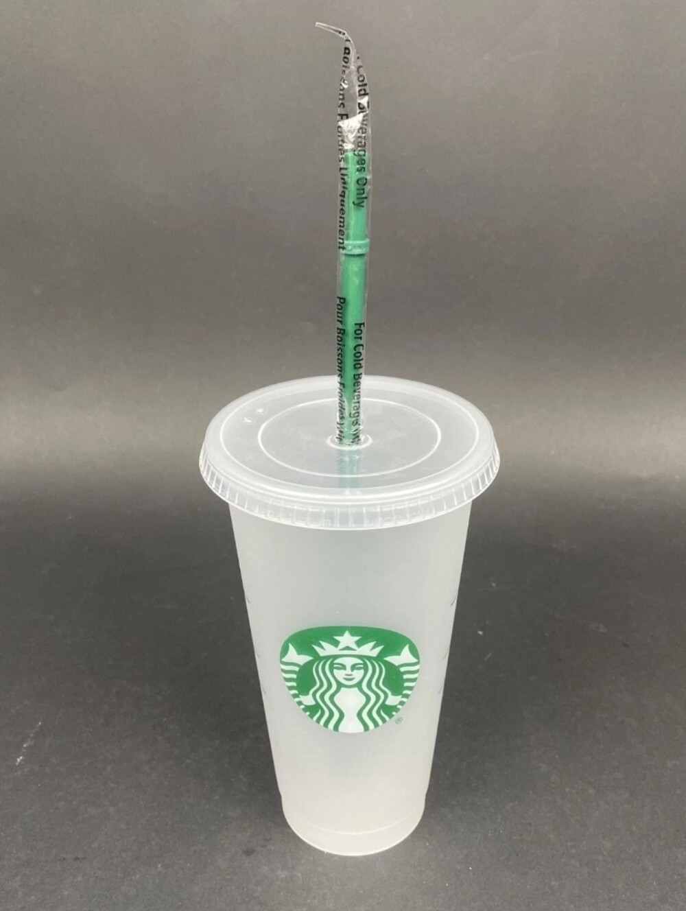 New Starbucks Reusable Frosted Opaque Cold Cup Tumbler 24 Oz w/ Lid & Straw